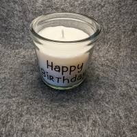 Kerze im Glas mit Duft "Happy Birthday" Bild 3