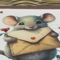 Grußkarte - mit süßer Maus - Dankekarte - Kindergeburtstag - - Muttertag - Geburtstag - Freundschaft - Valentinstag Bild 8