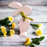 Frühlings | Oster Geschenkset Hasenpärchen | Dekoteller | Kerzenhalter aus Keraflott Bild 2