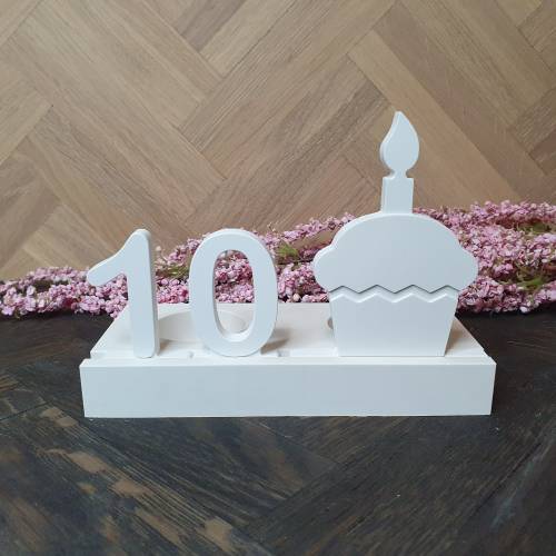 Teelichthalter aus Keraflott | Geburtstagszahlen | Muffin | verschiedene Einschieber