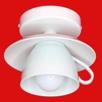 Moderne Tassenlampe | Deckenleuchte aus einer großen 400ml Jumbo-Tasse | Esszimmer- & Küchenlampe aus Porzellan Geschirr Bild 1
