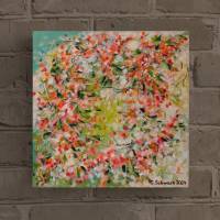 BLÜTENFREUDE - florales, abstraktes Gemälde auf Leinwand von Christiane Schwarz Bild 1