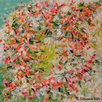 BLÜTENFREUDE - florales, abstraktes Gemälde auf Leinwand von Christiane Schwarz Bild 2