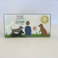 Glückwunschkarte "Hundeglück", Größe 20,5 cm x 10,5 cm mit weißem Kuvert Bild 1