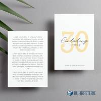 50 x 30. Geburtstag Einladungskarte personalisiert | A6 Karte| rund Geburtstag Jubiläum Wunschalter Bild 1