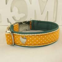 Hundehalsband "Herzenshund" Halsband Designerhalsband Hund verstellbar wahlweise mit Zugstopp oder Klickverschlu Bild 1