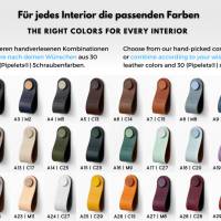 Möbelgriff aus Leder Serie "Arc" nach Maß handgefertigte Ledergriffe / deutsche Manufaktur / Schrankgriffe in 30 Bild 2