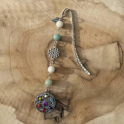 Handgefertigtes Lesezeichen mit Edelsteinen, UNIKAT