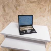 Miniatur Laptop schwarz für PC Büroausstattung - Wichtelbüro - Home Office  zur Dekoration oder zum Basteln Bild 1