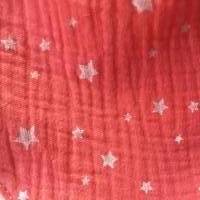 Halstuch Sabbertuch Dreieckstuch Musselin rosa lachs mit Sternen oder einfarbig uni von Kramboden Bild 7