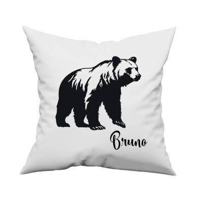 Bügelbild Bär in Wunschfarben zum aufbügeln - mit oder ohne Namen - Personalisierbares Bügelbild