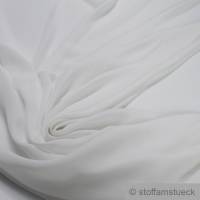 Stoff Polyester Crêpe de Chine leicht weiß knitterarm Bild 1