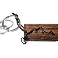 Schlüsselanhänger Berge | handgefertigt aus Holz | Ein Stück Natur zum Greifen nah Bild 8
