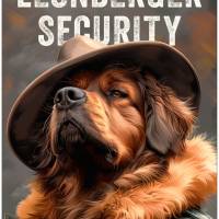 Hundeschild LEONBERGER SECURITY, wetterbeständiges Warnschild Bild 1