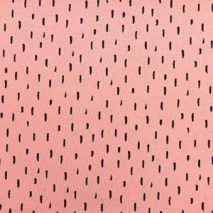 Bio Jersey helles pink mit schwarz Kleine Streifen Bild 1