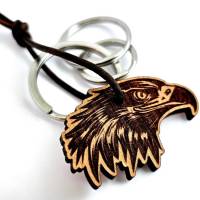 Premium Schlüsselanhänger Adler aus Edelholz - Einzigartiges Geschenk Bild 2