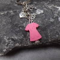 Schlüsselanhänger Krankenpflege Pfleger Kasack  Hemd  personalisierbar Arzt Stethoskop rosa Bild 1