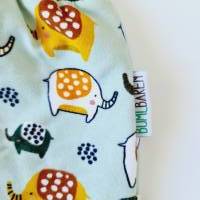 Baby-Pumphose 74 • 92 Sweat bunte Elefanten Bündchen Grün Bild 3