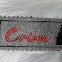 Lesezeichen " crime Time" aus Filz bestickt Bild 4