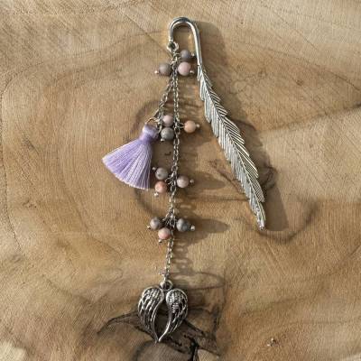 Handgefertigtes Lesezeichen mit Edelsteinen, UNIKAT