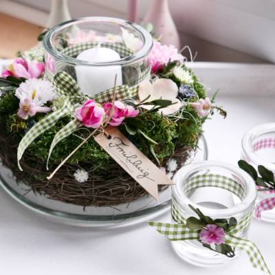 Frühlingskranz Karo Osterdeko