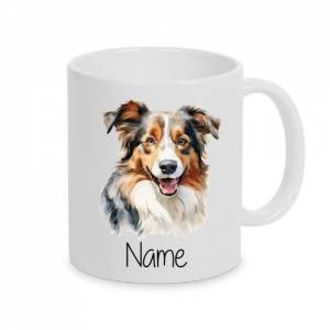 Australien Shepherd -Personalisierte Tasse Hunderasse -  Individuell gestaltbar mit Namen oder Wunschtext - 7 Varianten Bild 3