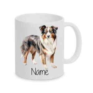 Australien Shepherd -Personalisierte Tasse Hunderasse -  Individuell gestaltbar mit Namen oder Wunschtext - 7 Varianten Bild 4