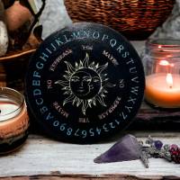 Pendelbrett mit Sonne Mond Silikonform, mystisches Pendel Orakel Gießform, Wahrsagung Betonform, Spirituelle Deko DIY Bild 10