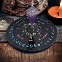 Pendelbrett mit Sonne Mond Silikonform, mystisches Pendel Orakel Gießform, Wahrsagung Betonform, Spirituelle Deko DIY Bild 2