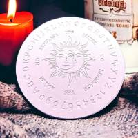 Pendelbrett mit Sonne Mond Silikonform, mystisches Pendel Orakel Gießform, Wahrsagung Betonform, Spirituelle Deko DIY Bild 5