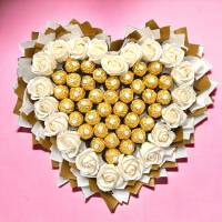 Essbarer Blumenstrauß - "Gold Love" mit Ferrero Rocher Bild 1