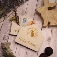 Geldgeschenk zu Ostern / Briefumschlag aus Holz / Geldgeschenk aus Holz / Gutscheinverpackung aus Holz Bild 5