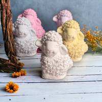 Entzückende handgegossene Schafe: Perfekt für Deko und Geschenke in 6 Pastellfarben Bild 2