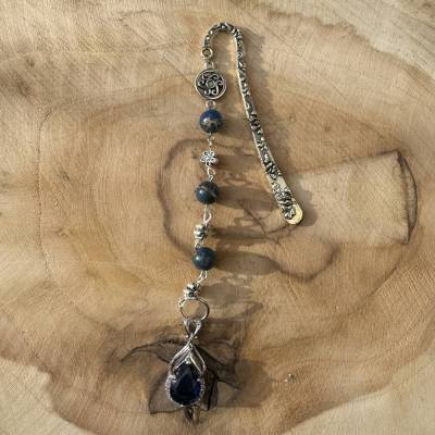 Handgefertigtes Lesezeichen mit Edelsteinen, UNIKAT