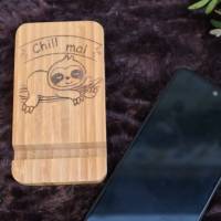 Hanyhalter graviert personalisierbar Holz Halterung für Mobiltelefon Bild 5