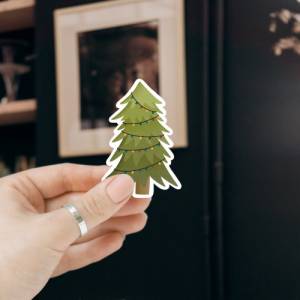 Sticker Weihnachtsbaum Tanne Weihnachten Aufkleber Christmas Tree Kiss Cut - Baum Sticker Aufkleber Wasserflasche - Abzi Bild 2