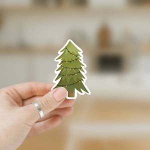 Sticker Weihnachtsbaum Tanne Weihnachten Aufkleber Christmas Tree Kiss Cut - Baum Sticker Aufkleber Wasserflasche - Abzi Bild 5