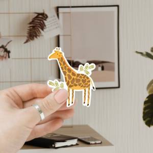 Sticker Giraffe Vinyl Aufkleber Tiere Kiss Cut - Safari Sticker Aufkleber Wasserflasche - Abziehbild Mini - wasserdichte Bild 1