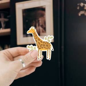 Sticker Giraffe Vinyl Aufkleber Tiere Kiss Cut - Safari Sticker Aufkleber Wasserflasche - Abziehbild Mini - wasserdichte Bild 5