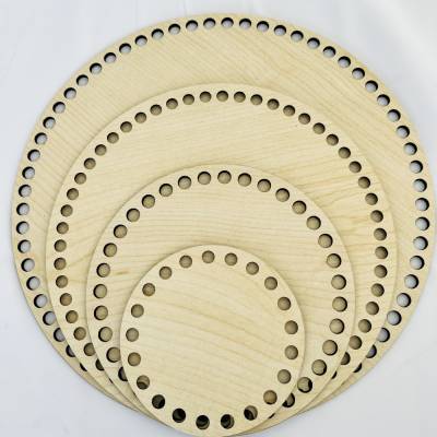 8-tlg. Korbboden-Set Aus Holz - Perfekt Zum Häkeln & Basteln