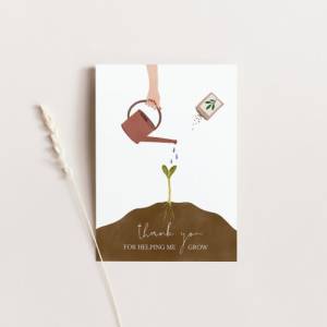 Postkarte Erzieher "Thank you for helping me grow" - A6 Karte für Lehrer, Erzieher & Eltern Bild 6