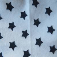 Halstuch Sabbertuch Dreiecktuch Jersey weiß mit blauen Sternen von Kramboden Bild 2