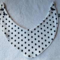 Halstuch Sabbertuch Dreiecktuch Jersey weiß mit blauen Sternen von Kramboden Bild 3