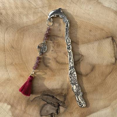 Handgefertigtes Lesezeichen mit Edelsteinen, UNIKAT