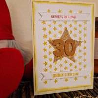 Geburtstagkarte / 30ter Geburtstag / Geburtstagsgeschenk / Geburtstagskarte mit Sternen / Geburtstagskarte mit Sterne Bild 3