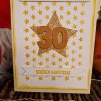Geburtstagkarte / 30ter Geburtstag / Geburtstagsgeschenk / Geburtstagskarte mit Sternen / Geburtstagskarte mit Sterne Bild 5