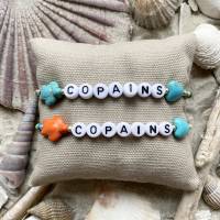 „Copains“ - Freundschaftsarmbänder mit Schildkröte, Herz und Rocailles in Sommerfarben Bild 3