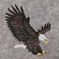 besticktes Filztäschchen hell - Adler (auf Wunsch personalisierbar) Bild 4
