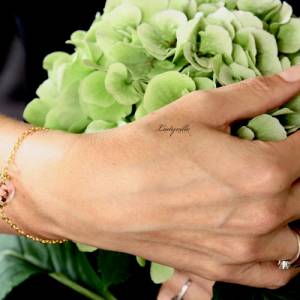 Armband Blüten Ginster gold Blütenschmuck als Brautjungfer Schmuck und Geschenk Bild 3