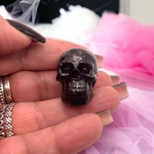 Kleiner Totenkopf 3D Silikonform, Halloween Resin Silikon Form Halsketten Anhänger, Schlüsselanhänger Epoxidharz Resin Bild 2
